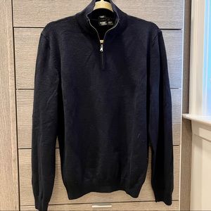 Boss Hugo Boss - Menke- Extrafine Merino Wool Quarter Zip Sweater
